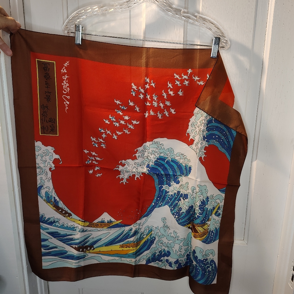 Vintage Italian Scarf 🎂🎁 Asian Art